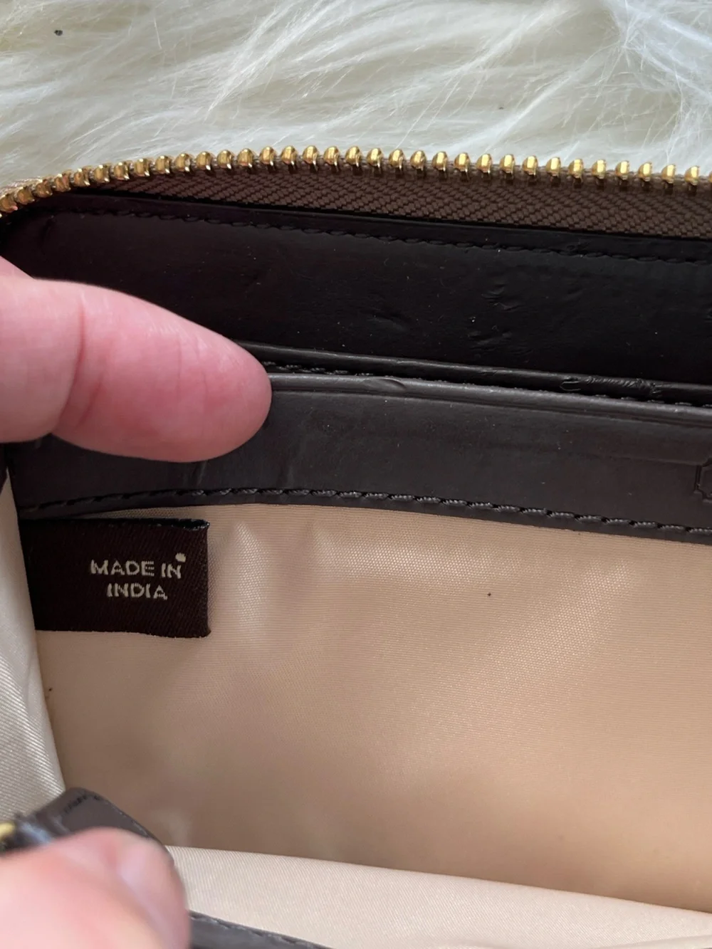 Coach Zip-Around Signature Wallet in Brown with Pink and Black Trim Like New